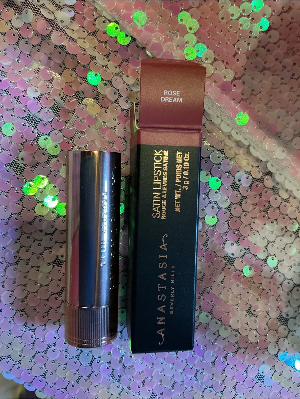 Anastasia Beverly Hills Satin Lipstick — Rose Dream (Pink Rose)
